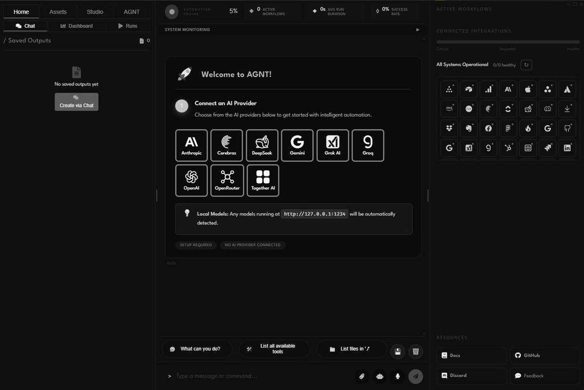 If anyone's interested in AI workflows etc, <a href="/agnt_gg/">agnt.gg</a>  has a lifetime sale today that just dropped, 333 licenses for AGNT Lifetime Pro  agnt.gg/?ref=DMLO2Z

I picked one up. This is one for those interested in using or developing AI automation and want customizability.