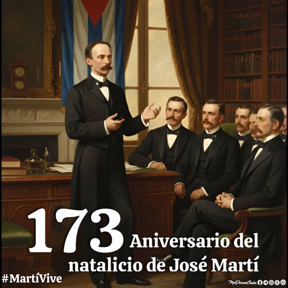 NerkysC's tweet photo. “La patria nos tiende los brazos. No hay más que un modo de obedecerla: ¡Juntos y adelante!..." #MartiVive 
#CubaEstáFirme https://t.co/kMhiJWBqgx