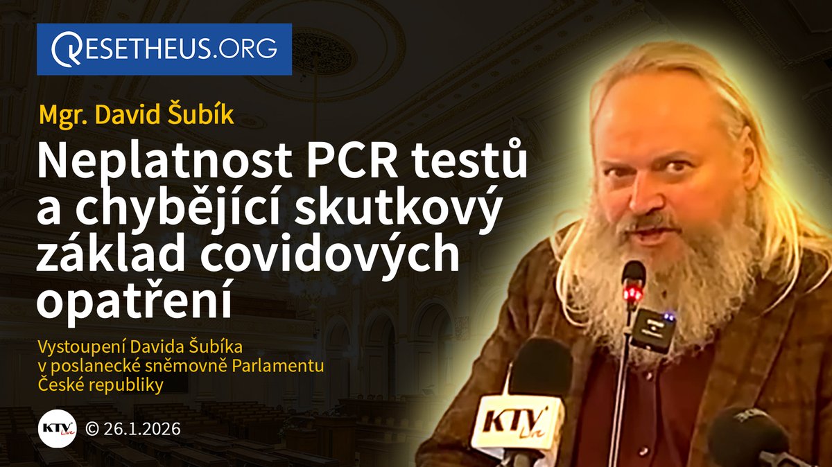 resetheus's tweet photo. ⚡️Vystoupení Mgr. Davida Šubíka v Poslanecké sněmovně Parlamentu České republiky na Semináři „Tři roky od covidu – dopady očkování a mimořádných opatření“. Akce se konala pod záštitou poslance Jindřicha Rajchla dne 26.1.2026. https://t.co/RlLH6xedJJ https://t.co/9Uc1OOb4TH