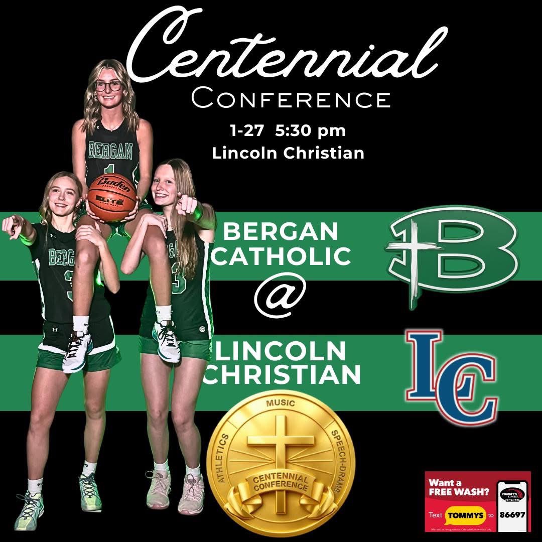 🏀🔥 GAMEDAY in Lincoln! 🔥🏀

The Bergan Lady Knights take on Lincoln Christian‼️

📅 1/27
⏰ 5:30 PM
📍 Lincoln Christian

Time to compete, play together, and bring the energy. Let’s make some noise, Knight Nation! 💚⚔️

#GoKnights #CentennialConference #BerganFamily💪🏽🏀