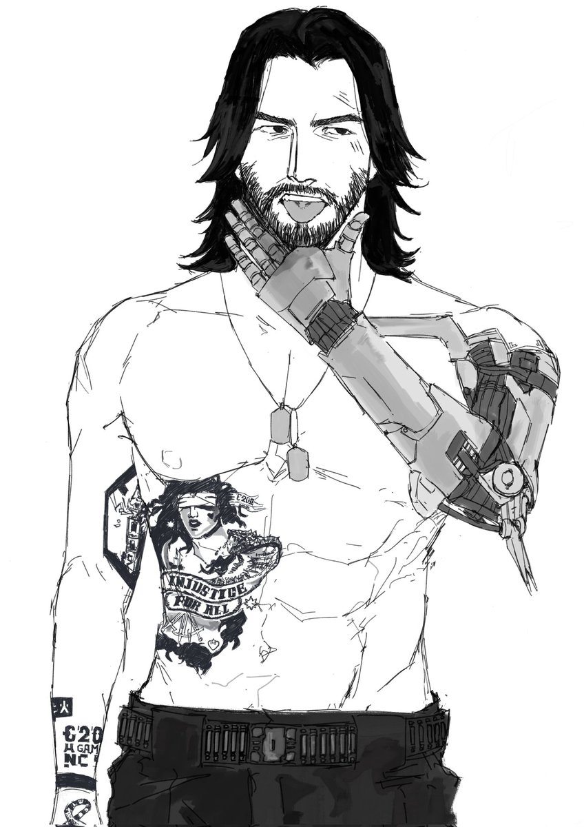 haiyin641556576's tweet photo. #Cyberpunk2077 #JohnnySilverhand
#fanart https://t.co/GFxzQajDF3
