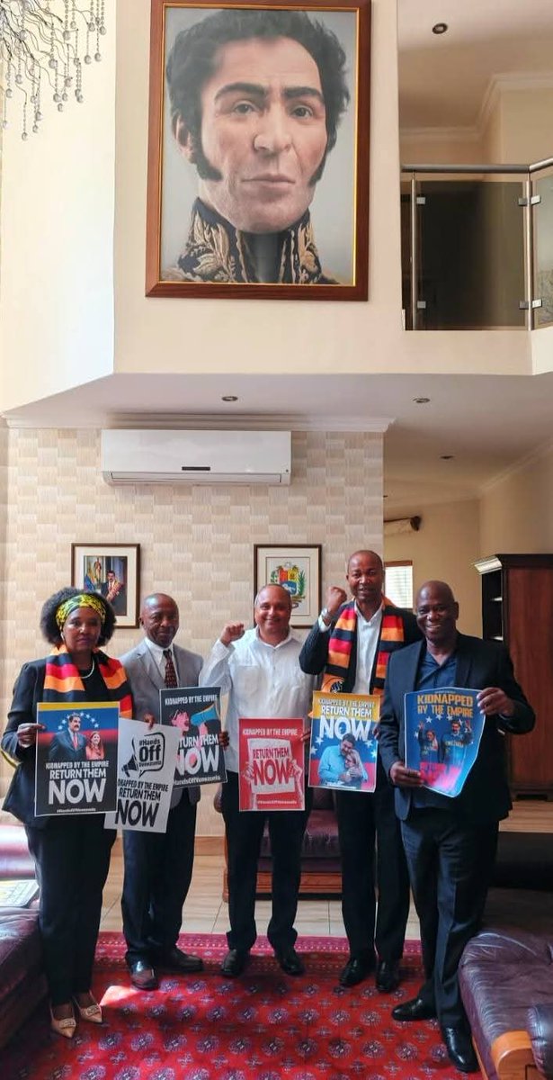 AZAPO President Cde <a href="/Nelvis_Qekema/">Nelvis Qekema</a> led a delegation of AZAPO Standing Committee Members comprising of AZAPO Deputy President Cde Dudu Shaba, Secretary General Cde Mbulelo Ketye and AZAPO Secretary for Political Education Cde <a href="/pitso_hlasa/">pitso hlasa</a> at the Venezuelan Embassy in South Africa