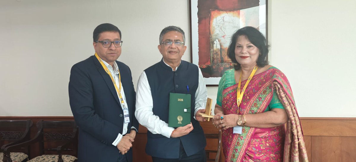NSEIndia's tweet image. Prof. Nalini Prava Tripathy, Director, IIM Shillong, met our MD &amp;amp; CEO, Shri Ashishkumar Chauhan  to explore future collaboration opportunities aimed at strengthening financial literacy and education across the Northeast.

#NSE #IIMShillong #FinancialAwareness #NorthEast