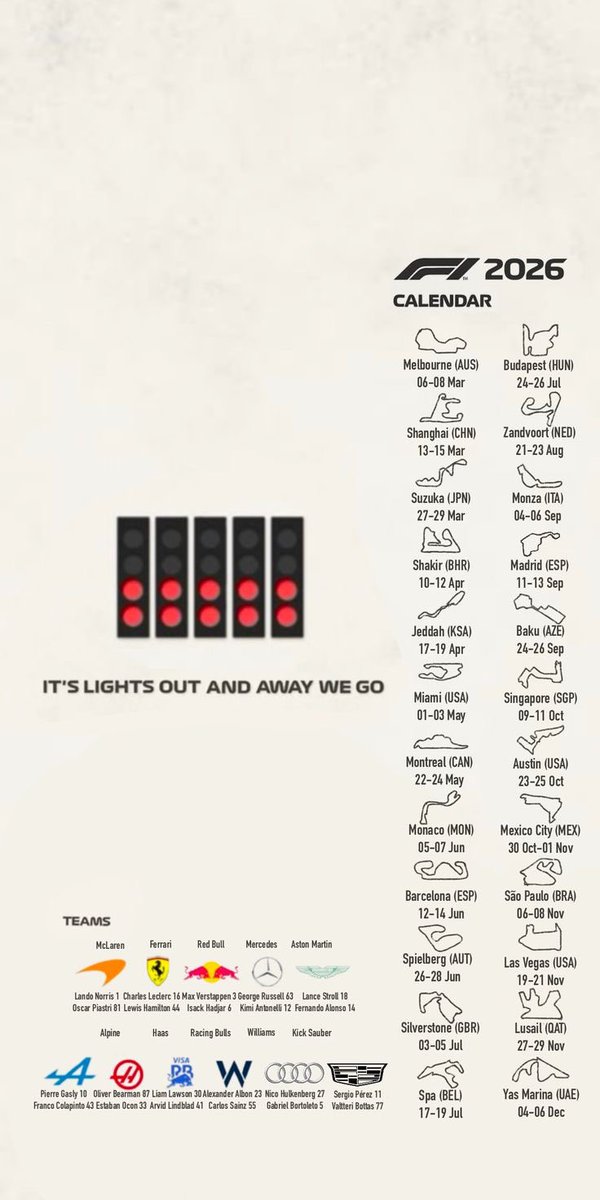 2026 Calendar and Teams