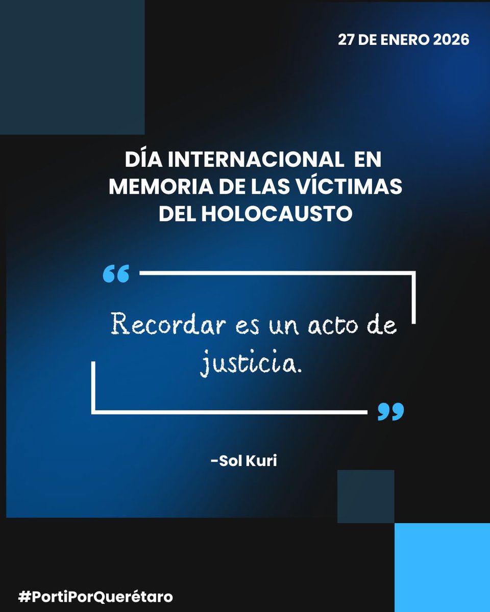 Millones de vidas fueron arrebatadas por el odio, la indiferencia y la deshumanización.

Defender la dignidad humana es la forma más profunda de memoria.
Porque cuando recordamos, prevenimos.
Y cuando actuamos, honramos.

🕯️ Nunca más.
#DíaDelRecuerdoDelHolocausto
