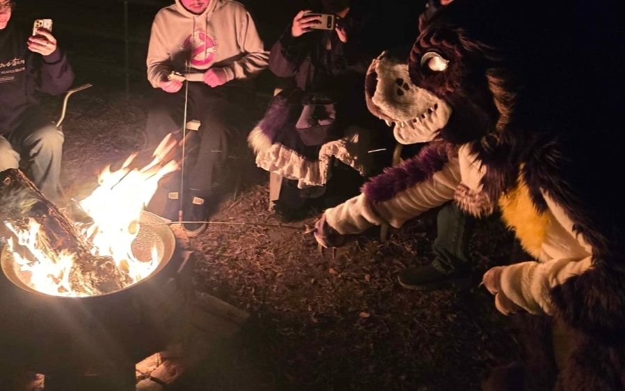 Who taught the Dinosaur how to roast marshmallows???? They're not supposed to understand the power of fire yet!!!!