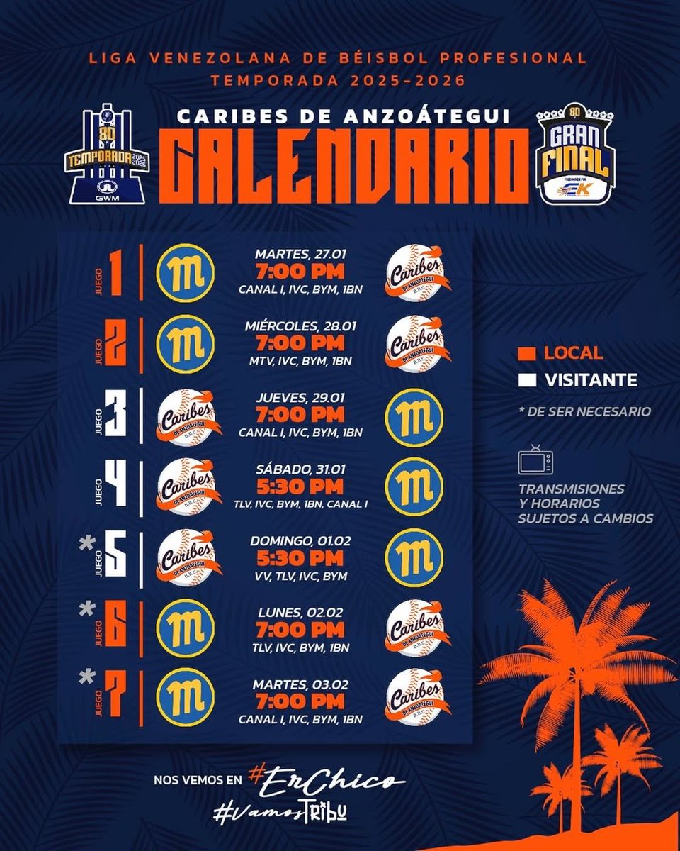 caribesanz's tweet photo. CALENDARIO DE LA GRAN FINAL 🚨

Vamos Tribu 🏹 https://t.co/vwkNG7sVca