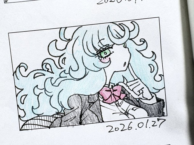 誰描くか決めずに何となく描いてたら
はにゃちゃんになった。はにゃちゃんが描いたかったらしい 