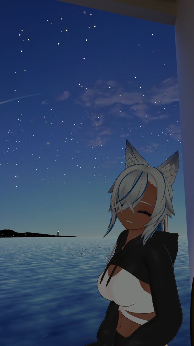 RunbaCG's tweet image. 【準備中アバターの一幕】海の見える家で