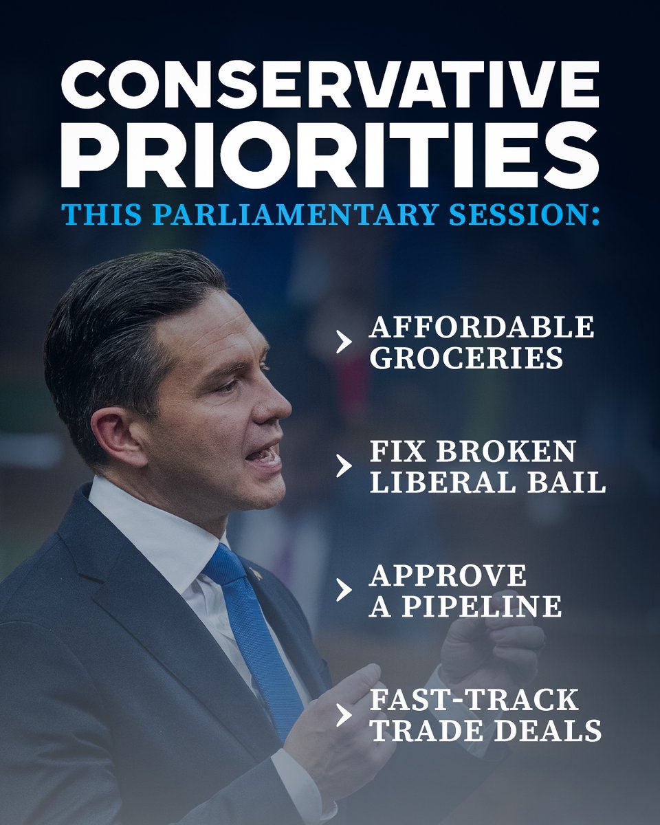 It's been nearly a year. 

❌The deficit has doubled.
❌Food inflation is the worst in the G7. 
❌Liberal bail continues to release violent repeat offenders.
❌No pipelines have been approved. 
❌New and increasing tariffs are shutting down mills, factories, and businesses across