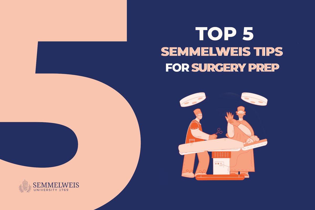 semmelweishu's tweet image. 🏥 Top 5 tips for preparing for surgery
Small steps can make a big difference: talk with your surgeon, plan your recovery, and care for your mental well‑being.
👉 Full article: semmelweis.hu/english/2026/0…
#SurgeryTips #HealthCare