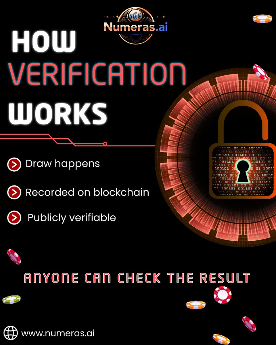 When we say “on-chain verification,” this is what it means:

A draw happens →
it’s recorded on the blockchain →
anyone can check it independently.

No permissions.
No platform control.

That’s what transparency looks like in Web3.

#Web3 #Blockchain #OnChain #Transparency