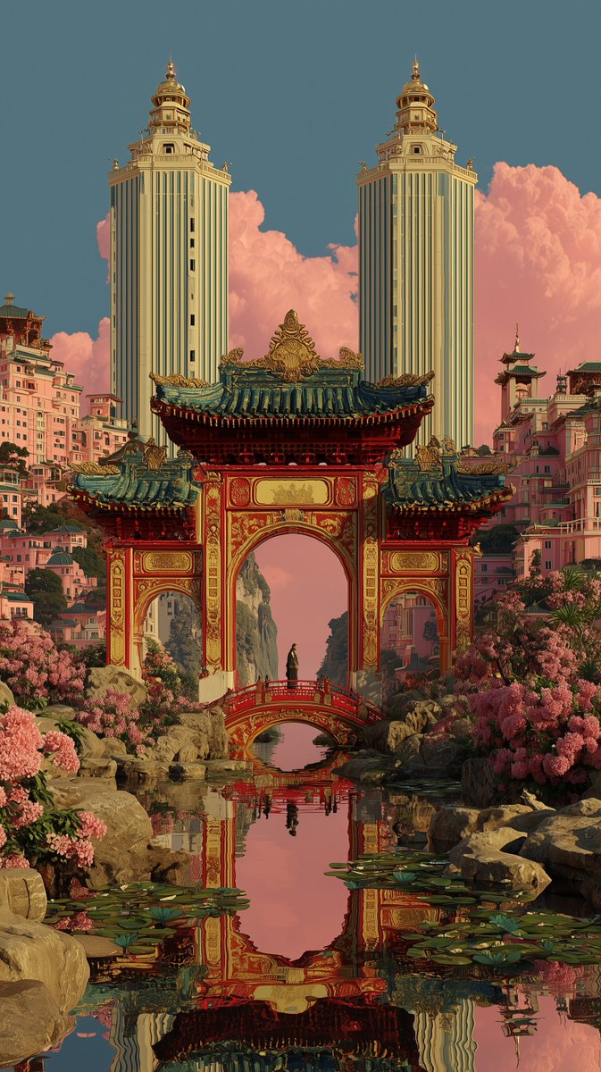 Experimenting with illustration and collage approaches to construct surreal dreamscapes.
#surrealart #fantasyartwork #aiartist #aicommunity #midjourneyartwork #collage #illustration_daily #oriental #exotics