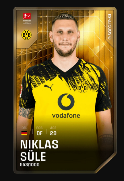 RzhGames's tweet image. 🎁 GIVEAWAY SORARE

1 Carte de Niklas Sule à gagner ! 

➡️ Pour participer : 
- Pseudo Sorare en commantaire 
- Retweet ce post 

TAS le 03/02