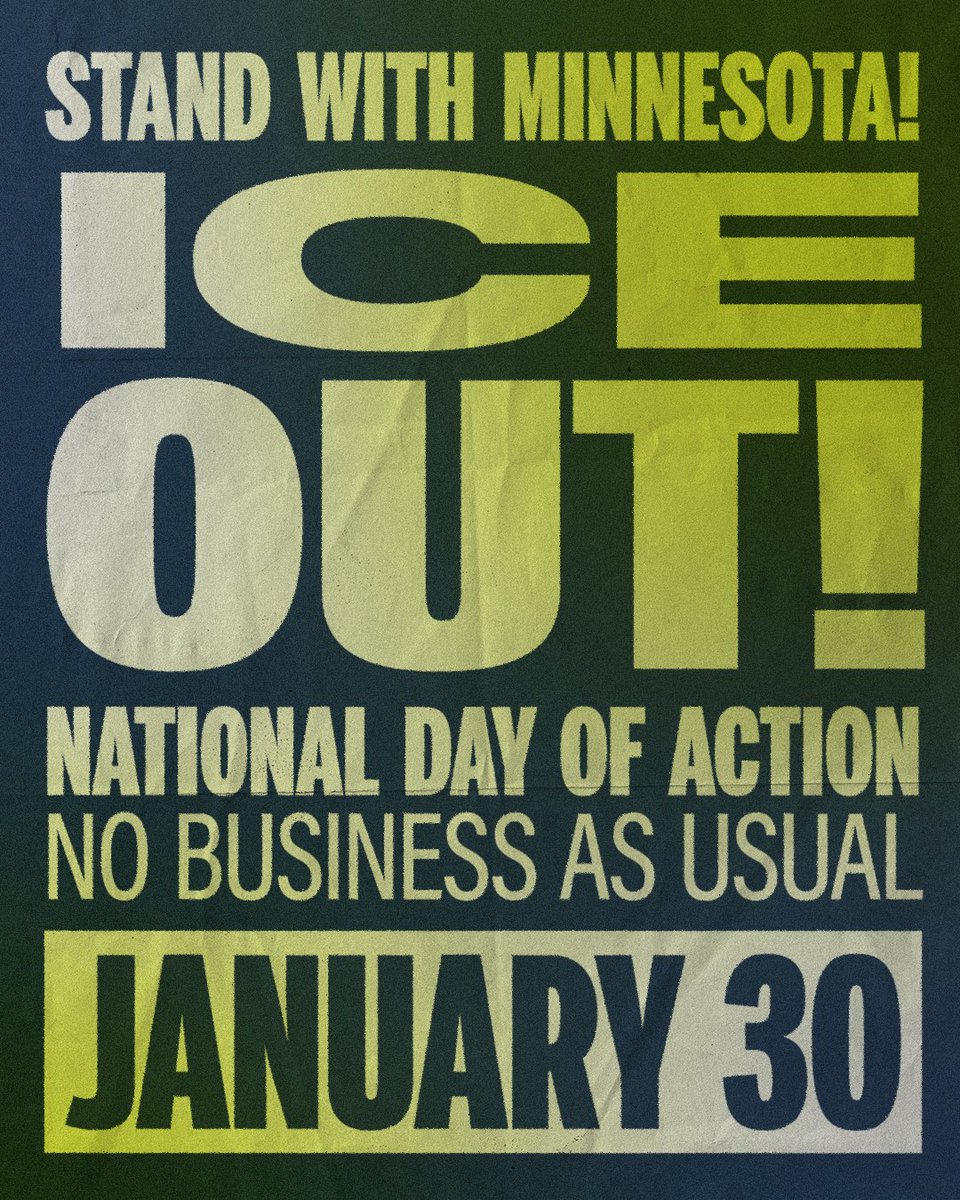 pslnational's tweet image. We support the call from Minnesota-based Black and Somali student organizations — on Friday, January 30, join the national day of action to say ICE OUT OF EVERYWHERE!

Last Friday, people from all walks of life came together in the Twin Cities and all across Minnesota had a day…