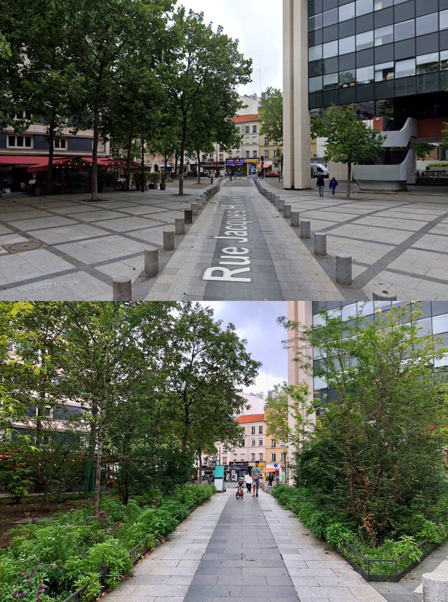 Avant / Après Rue Jacques Hillairet dans le 12ème arrondissement de Paris