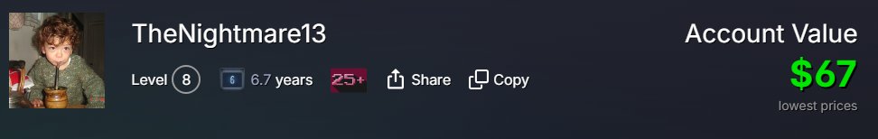 i checked how much my steam account values on the steamdb calc