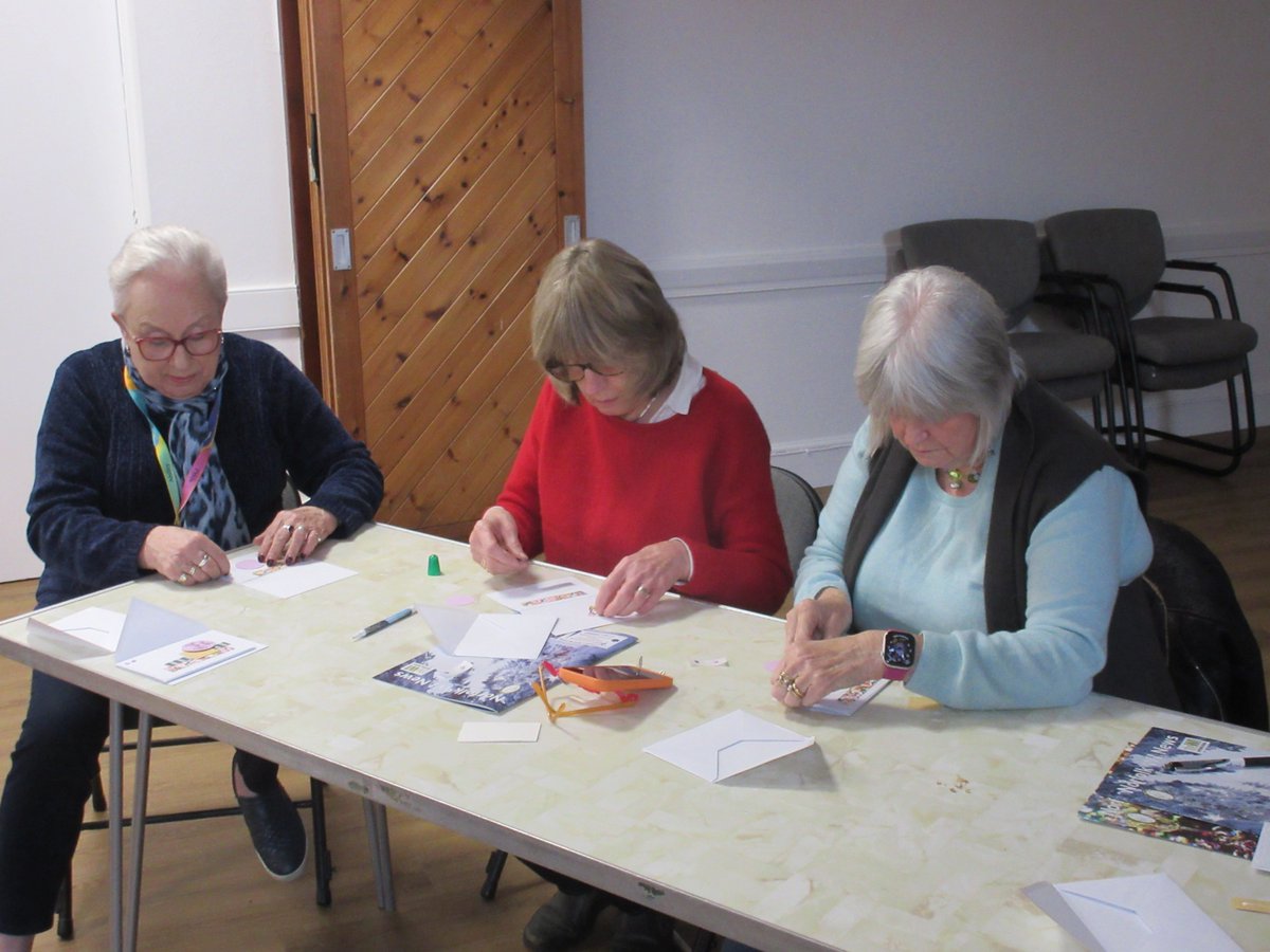StalhamWI's tweet photo. 2026 started with a papercraft session when after a little instruction members managed to all create an individual card of their own. Everyone was different yet the kit was the same. https://t.co/97C0UfCtOM