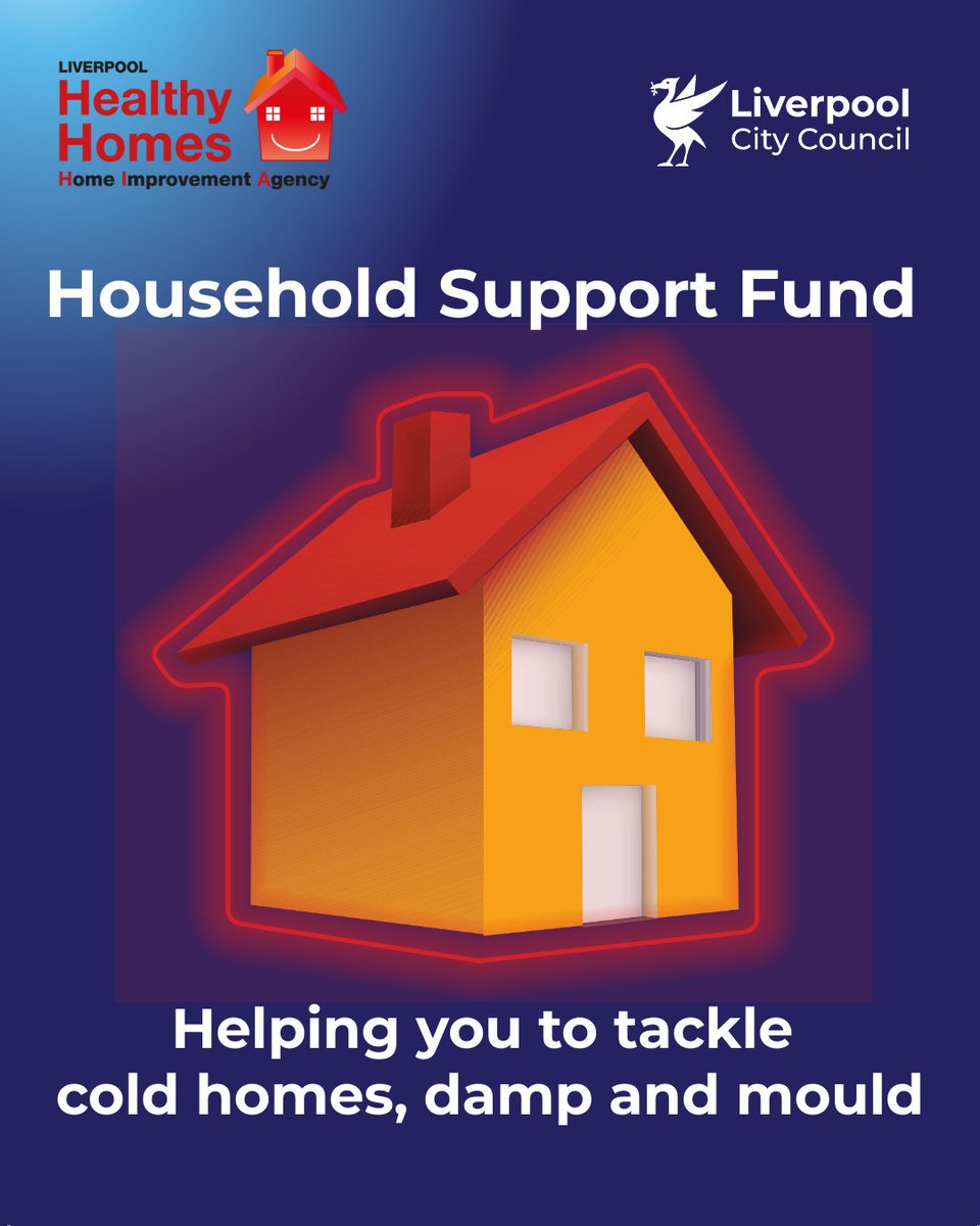 If you own your home &amp; are on a low income, Liverpool City Council may be able to help with essential repairs like: 

- Boiler replacement
- Damp and mould solutions
- Dehumidifiers

Limited funding available until 31 March 26 
0800 012 1754
healthyhomesprogramme@liverpool.gov.uk