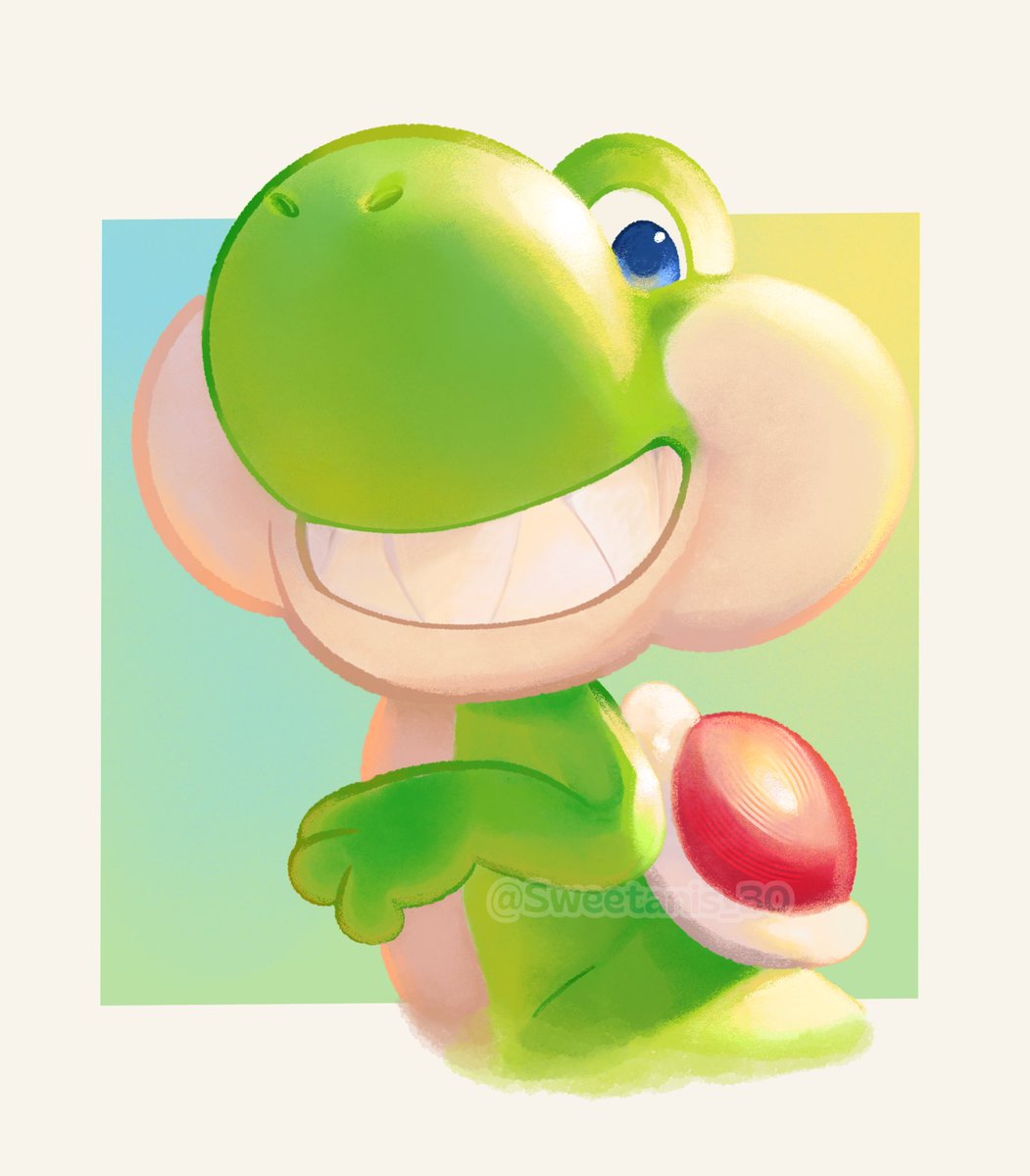 SweetAnis30's tweet image. Yoshi 💚💛
#SuperMarioGalaxyMovie #procreate