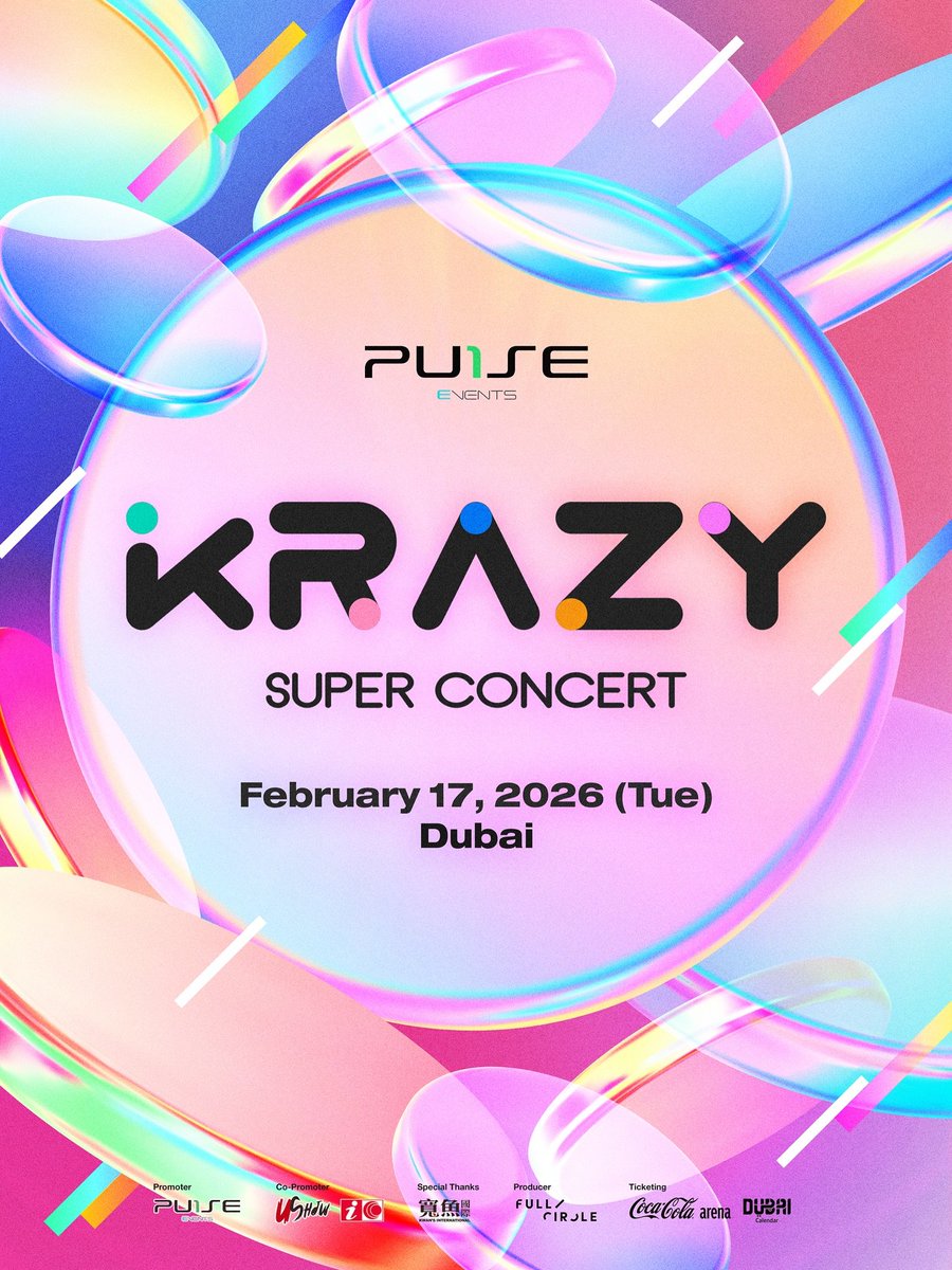 TheePopCore's tweet image. G-Dragon will visit the Middle East for the first time in his career as the headliner of the KRAZY Super Concert in Dubai, UAE, on February 17.