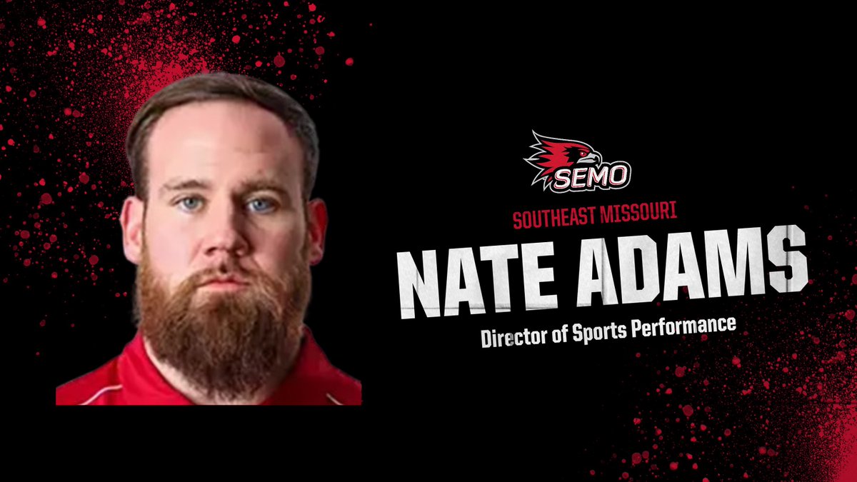 SEMOfootball's tweet image. Nate Adams was hired as Southeast Missouri's Director of Sports Performance Tuesday. Adams worked the last two years as an athletic performance coach with the Indiana football program which won its first-ever national title on Jan. 19, 2026.
Story: shorturl.at/aTdBc