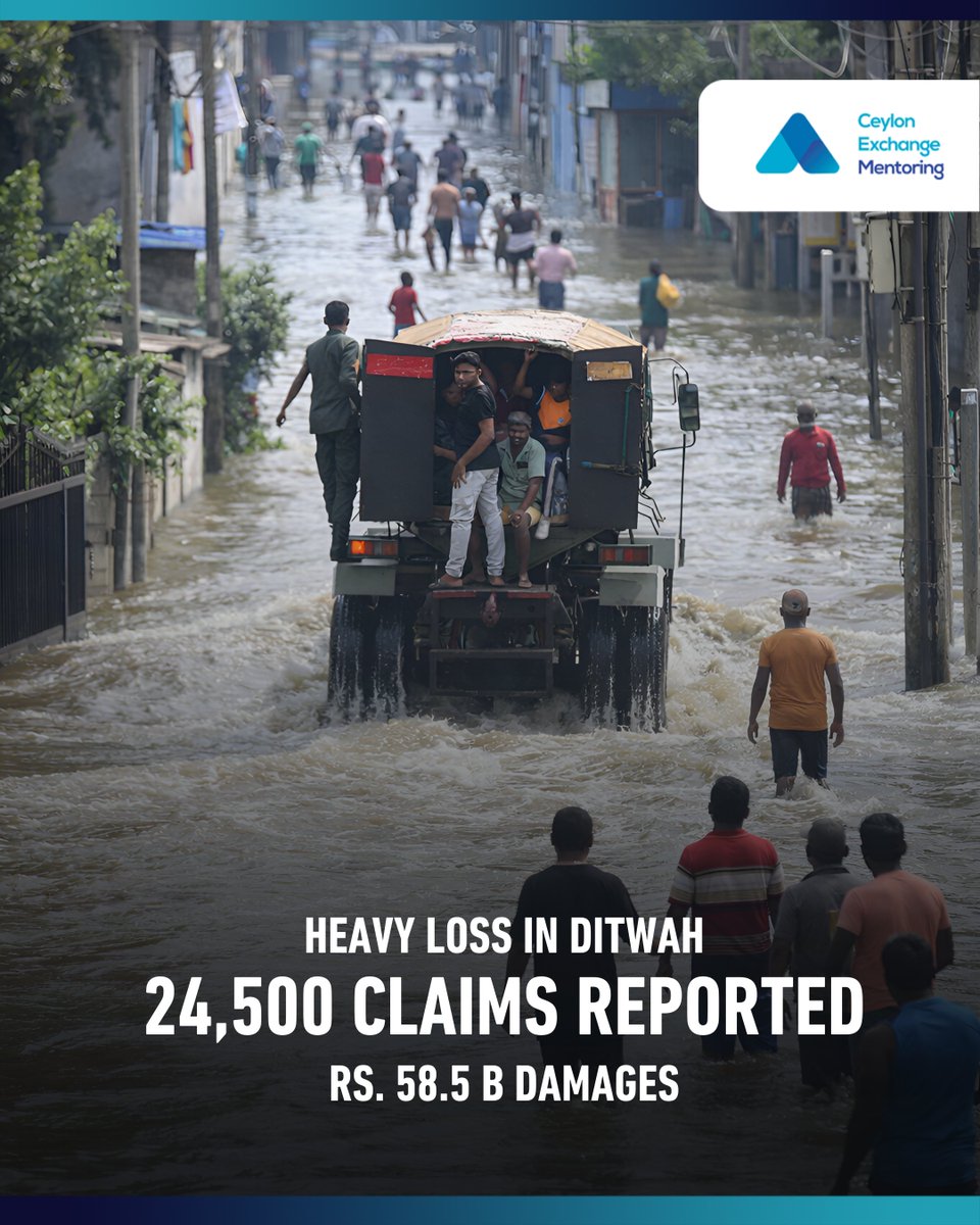 Following the catastrophic impact of Cyclone Ditwah, the Insurance Regulatory Commission of Sri Lanka (IRCSL) has intensified efforts to ensure swift settlement of over 24,500 insurance claims, with total reported losses reaching Rs. 58.5 billion.