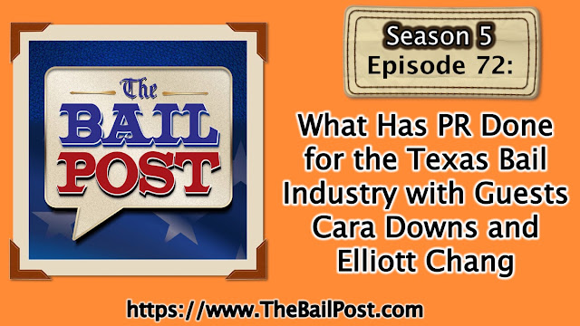 PBofTX's tweet photo. The Bail Post Episode No. 72- What PR Has Done for the Texas Bail Industry with Guest Cara Downs and Elliott Chang https://t.co/8qu1SWM3Su #Podcast #TheBailPost https://t.co/Fb88hWNUMd