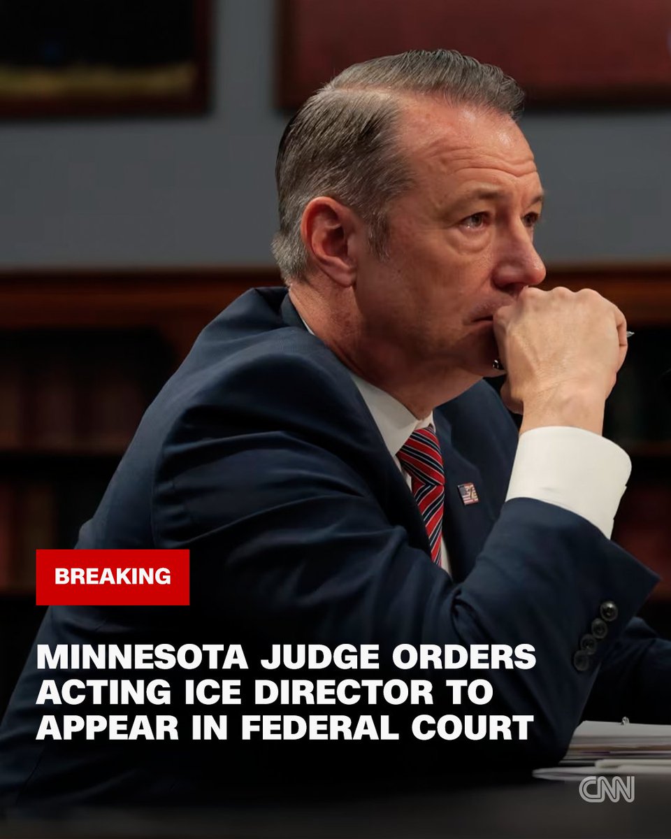 Minnesota judge orders acting director of ICE to appear in federal court and explain why he should not be held in contempt for violating court orders. Follow live updates. cnn.it/4k2UdaF