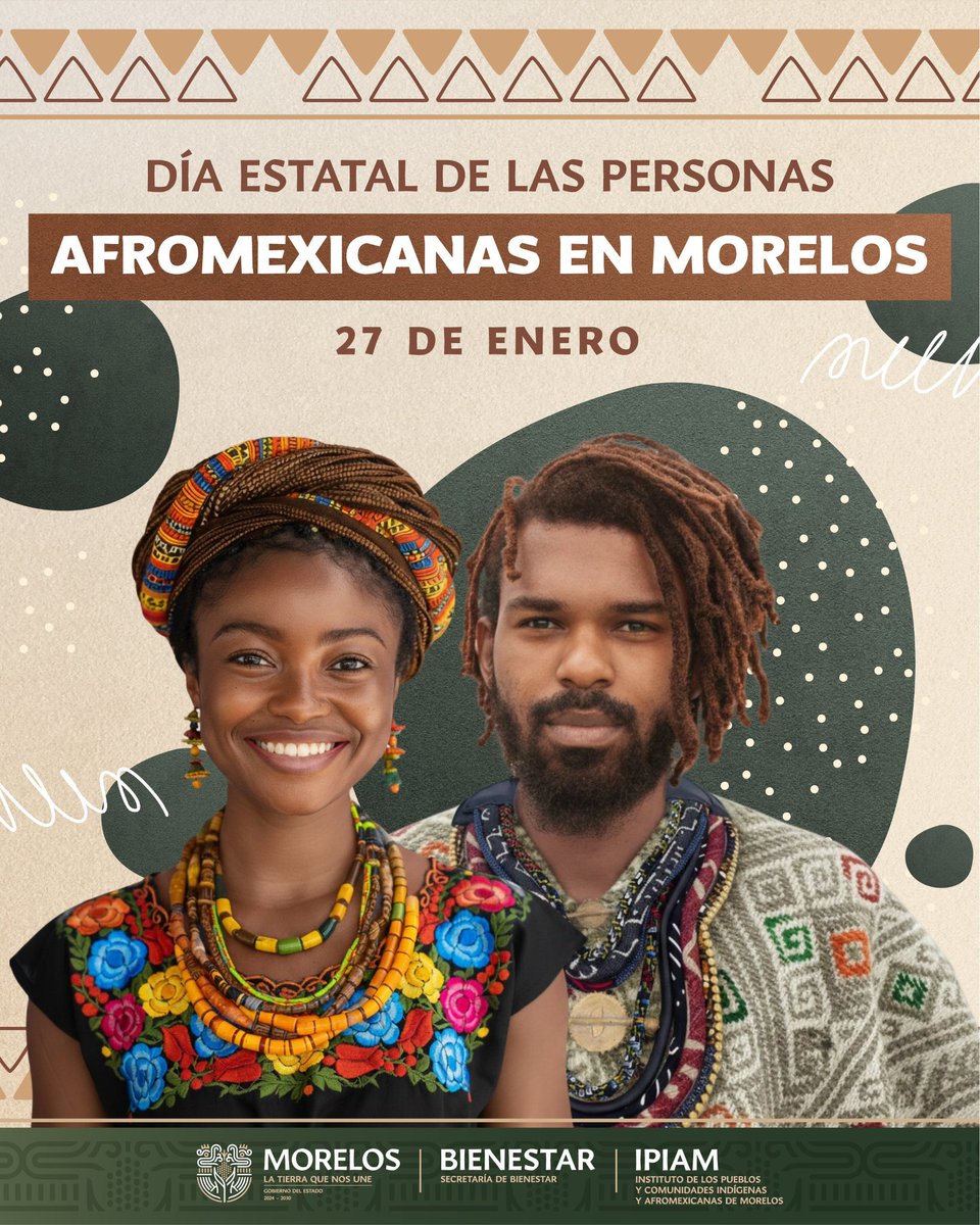 ¡Hoy es un día especial! Reconocemos la importancia histórica y cultural de las comunidades afromexicanas en la entidad.

Este día busca visibilizar y promover la herencia africana en la región, fomentando la inclusión y el respeto hacia la diversidad étnica. 

#LaTierraQueNosUne