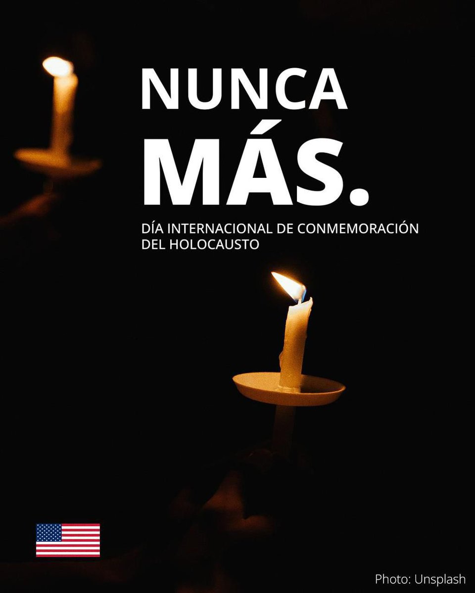 Día Internacional de Conmemoración del Holocausto. 
#NeverForget #HolocaustRemembranceDay #NeverAgain