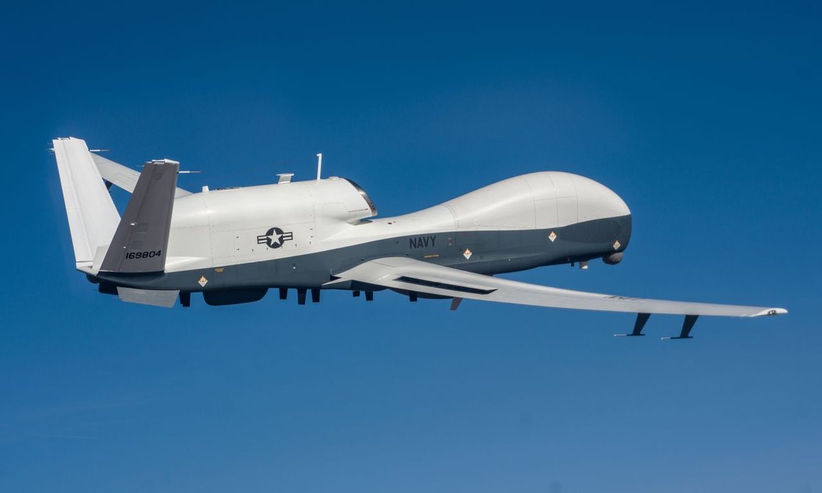 IranReporters's tweet image. US MQ-4C Triton observed over the Persian Gulf amid heightened regional tensions. Persistent maritime surveillance continues.
#Iran