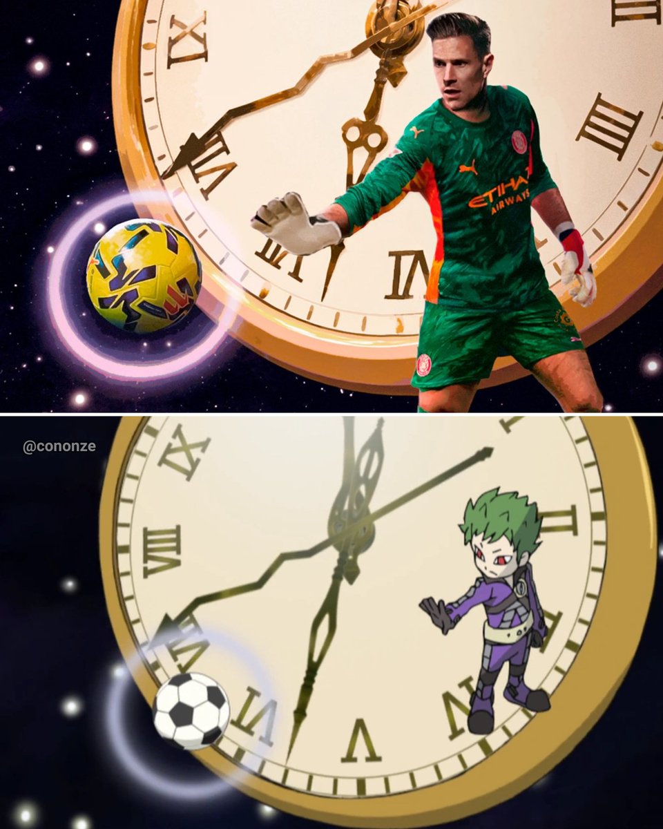 ‼️O Girona fez, mais uma vez, referência a Inazuma Eleven. 

🕣Dessa vez a referência foi feita à técnica "Jikuu no Kabe" que aparece no anime sendo executada por Nero.