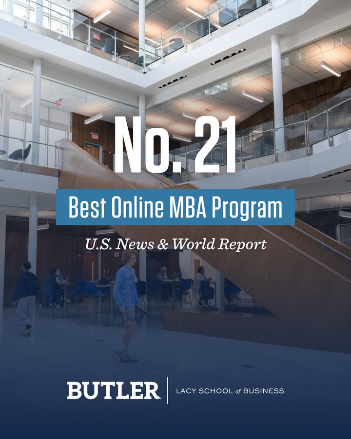 butleru's tweet image. Butler University has once again earned a top national ranking! 🎉 The Lacy School of Business is ranked nationally by U.S. News &amp;amp; World Report for Best Online MBA Programs, reinforcing Butler’s reputation as a leader in graduate business education. bit.ly/4ridqHL