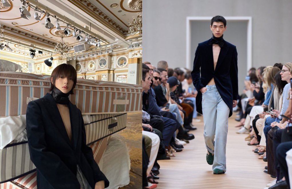 joyrtis's tweet image. juhoon wearing dior ss26