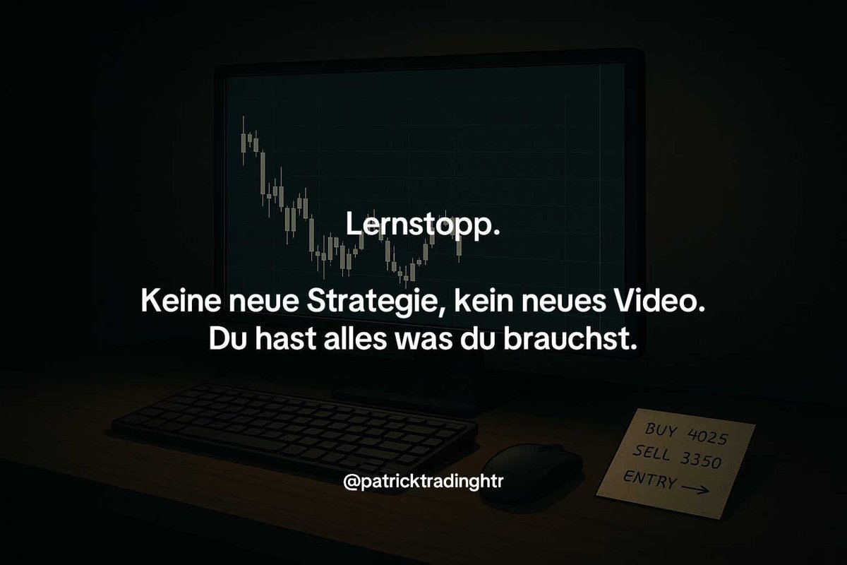 ThinkCapitalDE's tweet photo. Manchmal musst du einen Punkt setzen und wissen, wann es genug ist. Weniger Input, mehr Ausführung.💚

#tradingpsychology #tradingmindset #konstanz #umsetzung #disziplin https://t.co/Ly9EgoCWPF