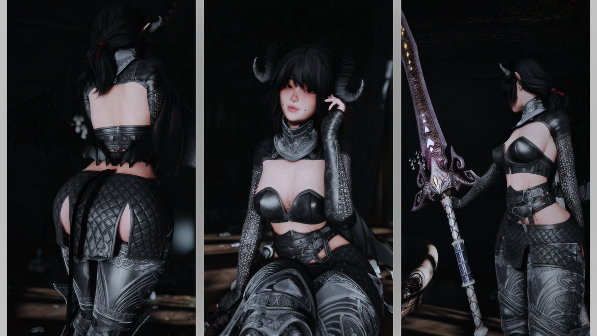 Bow to the horns 🖤
#SkyrimSE