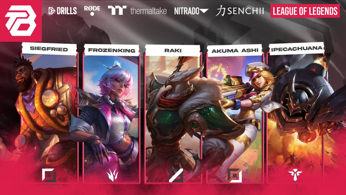 READY FOR DIV 3! ⚔️ Unser Roster für den Split:

🔝 Siegfried 
🌲 <a href="/FrozenKing_3250/">FrozenKing</a> 
🧙‍♂️ <a href="/LoLRaki/">Raki</a> 
🏹 @ashiakuma 
🛡️ @ipec_z 

🧠 Mgr: <a href="/D0M1N7K/">D0M1N7K I 🍉☭</a> (EDG Graves)

DEBÜT: 04.02. | 19:00 Uhr vs. 404 

Join us: discord.com/invite/teambash

#TeamBaSH #PrimeLeague #LoL #Roster 
<a href="/PrimeLeague/">Die Techniker Prime League</a>