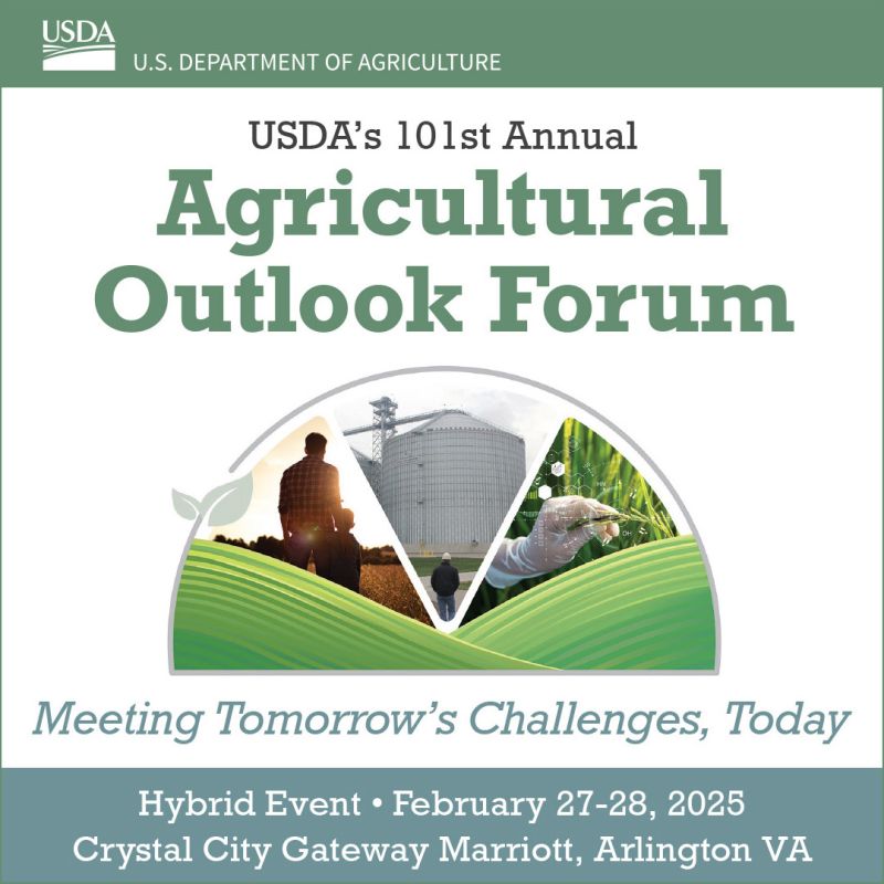 InfinityConfGro's tweet image. Join us for the USDA’s 102nd Agricultural Outlook Forum — Feb 19–20, 2026 in Crystal City, VA.
Two days. Big ideas. The future of agriculture.
Don’t miss it.
🔗 Register now! usda.gov/about-usda/gen…

#USDA #AgOutlook #Agriculture #Conference #InfinityConferenceGroup