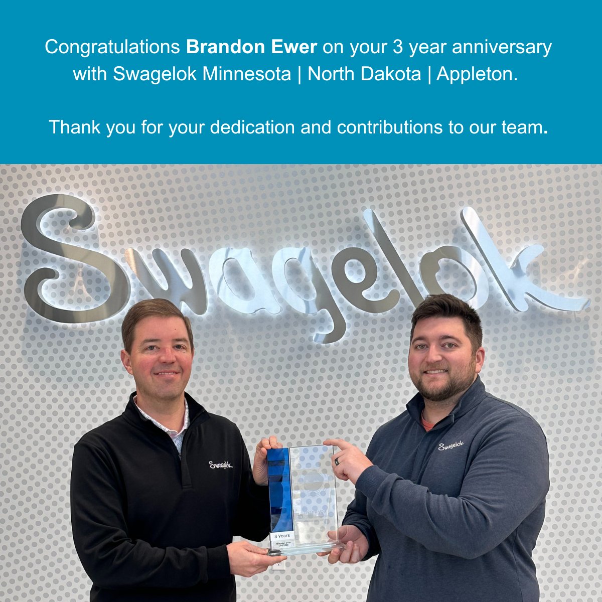 Happy 3 Year Work Anniversary, Brandon Ewer!