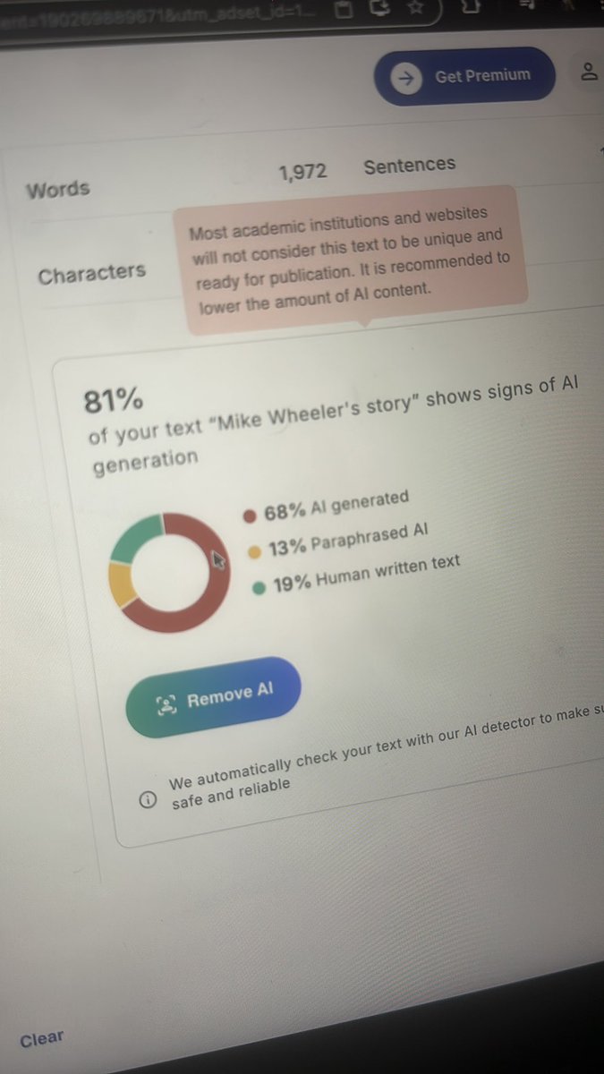 a girl uses a few em dashes and all the sudden my fic was written by AI. FUCK OFFFFFFFFFF