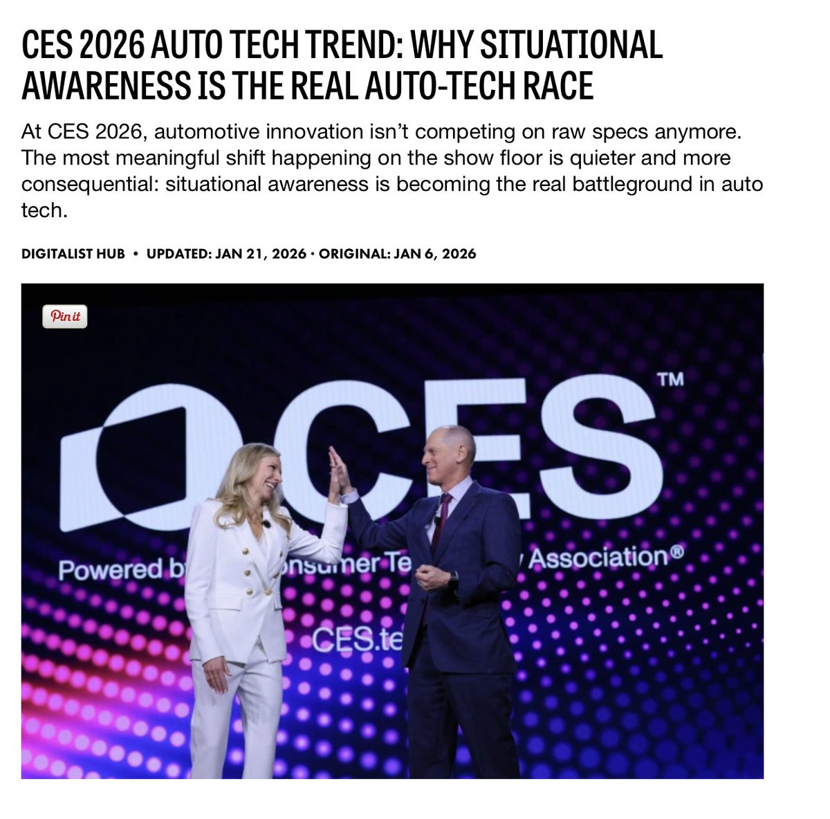 Situational awareness and auto tech at CES earlier this month
digitalisthub.com/innovation/ces…