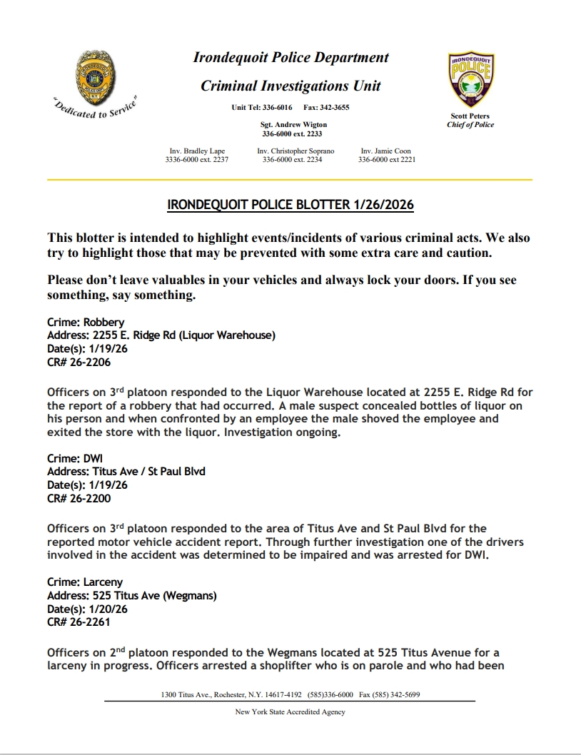 Irondequoit Police tweet media