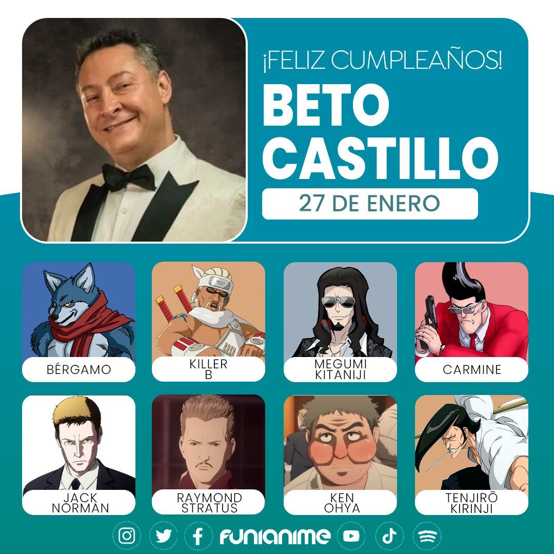 🎈🥳 El talentoso cantante, actor y director de doblaje Beto Castillo está de cumpleaños. ¡Muchas felicidades! 🥳🎈 <a href="/Betocastillo73/">Beto Castillo</a>