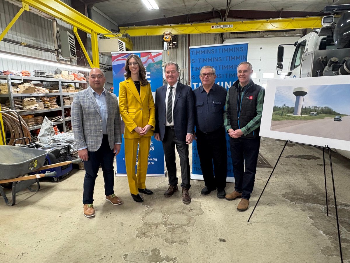 A big day for Timmins &amp; exciting news for our future.

Yesterday, I announced our government’s $23.6 million investment in the Tisdale Water Tower. We’re strengthening our city by supporting families, housing &amp; businesses for generations to come.