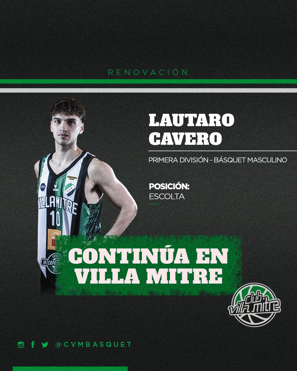 𝐑𝐄𝐍𝐎𝐕𝐀𝐂𝐈𝐎𝐍 🔜 

Lautaro Cavero con la Tricolor un año más 🇦🇪

¡Con todo, Cave! Ya queda menos para volver 👊💪

#VamosLosPibes #SomosFamilia