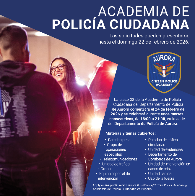 AuroraPoliceIL's tweet image. Discover what it's like to be a police officer with Aurora’s Citizen Police Academy!  Learn about daily police tasks, participate in real-life scenarios, &amp;amp; build relationships with local officers.  
Don’t miss your chance to join!
 #program #buildrelationships