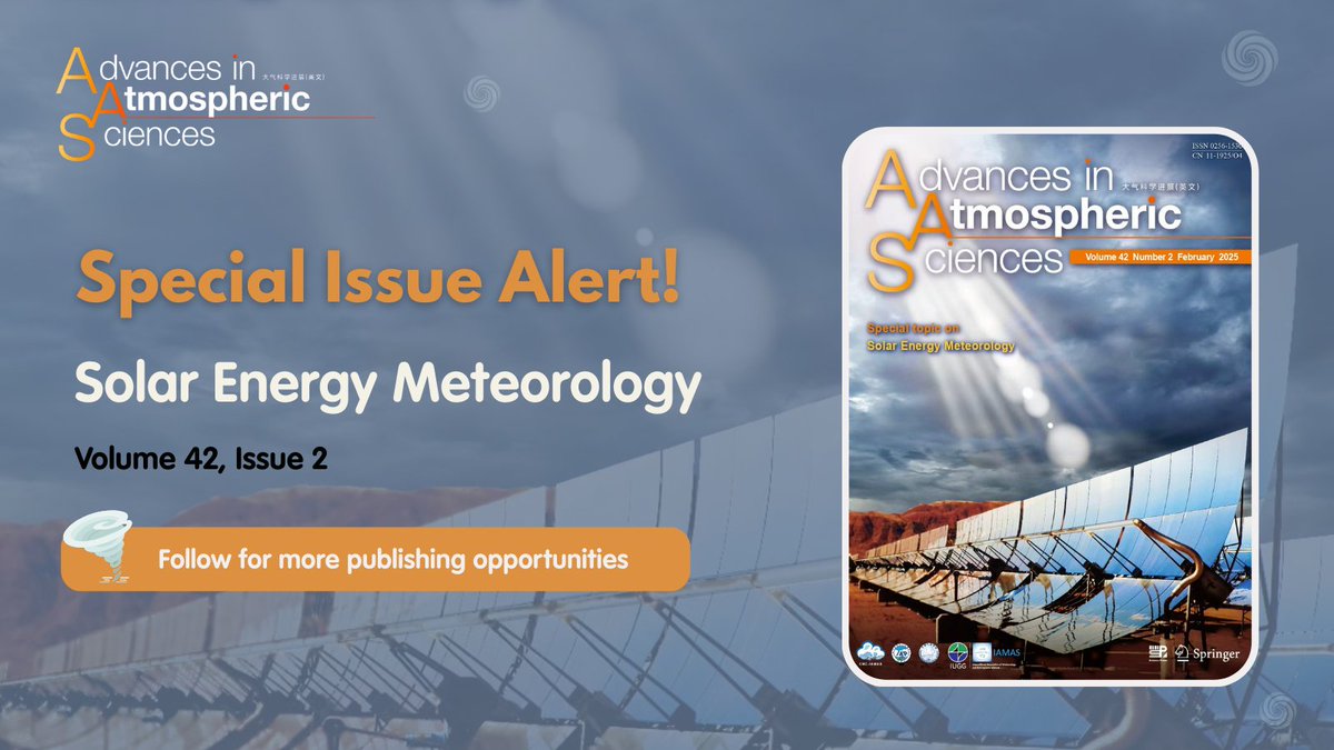 AASjournal's tweet photo. Celebrating yesterday's #CleanEnergyDay with solar meteorology research from our special issue. 
How does this field advance clean energy optimization? 
Read the latest papers here: https://t.co/ClcfehVQtg

#AAS #Research #ClimateAction #solar https://t.co/lgAAwU0xiM