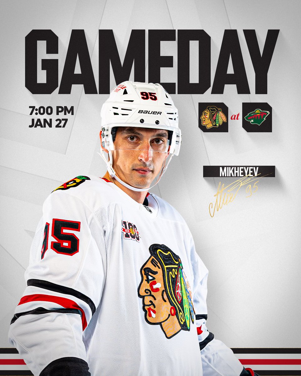 NHLBlackhawks's tweet photo. first stop of mom’s trip 🥳

🆚 @mnwild 
📍 Grand Casino Arena 
⏰ 7:00 PM CT
📺 @CHSN__ in-market, @ESPNPlus out-of-market
📻 @WGNRadio https://t.co/hUYrwmIelk