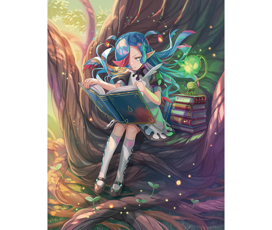 AquaAzeem's tweet photo. Via the lore site, we got the ride line artwork for "Great Magic Caster of Fleeting Existence, Zerith Fantome" 🫧

BISAI is hands down one of my fav VG artist, they're hard carrying the vibes of these two decks it's actually insane. I would not be interested otherwise. https://t.co/QgElSJGyUP